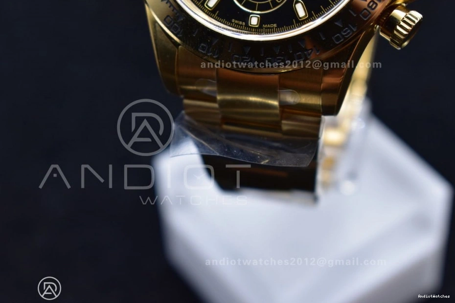 on Best Clean YG 415 V 116505 SA4130 Edition 1:1 Bracelet Daytona Dial Black Vibrant 0307